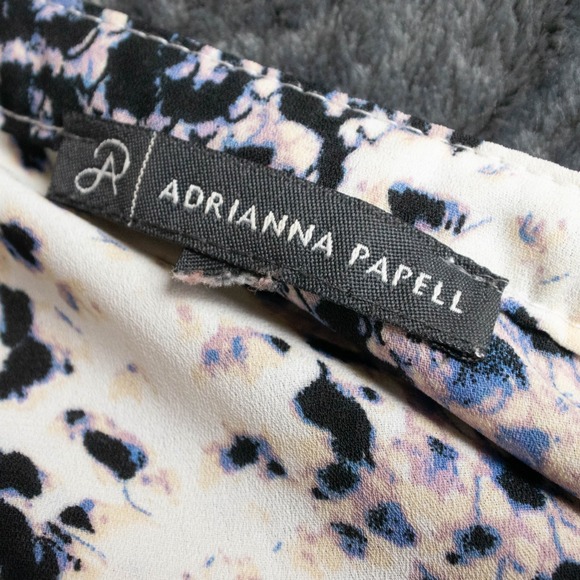 Adrianna Papell Womens XL Animal Print Blouse Top Long Sleeve - Picture 3 of 8